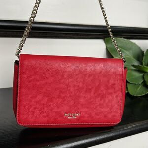 Kate Spade genuine leather Sylvia chain wallet crossbody handbag purse like new